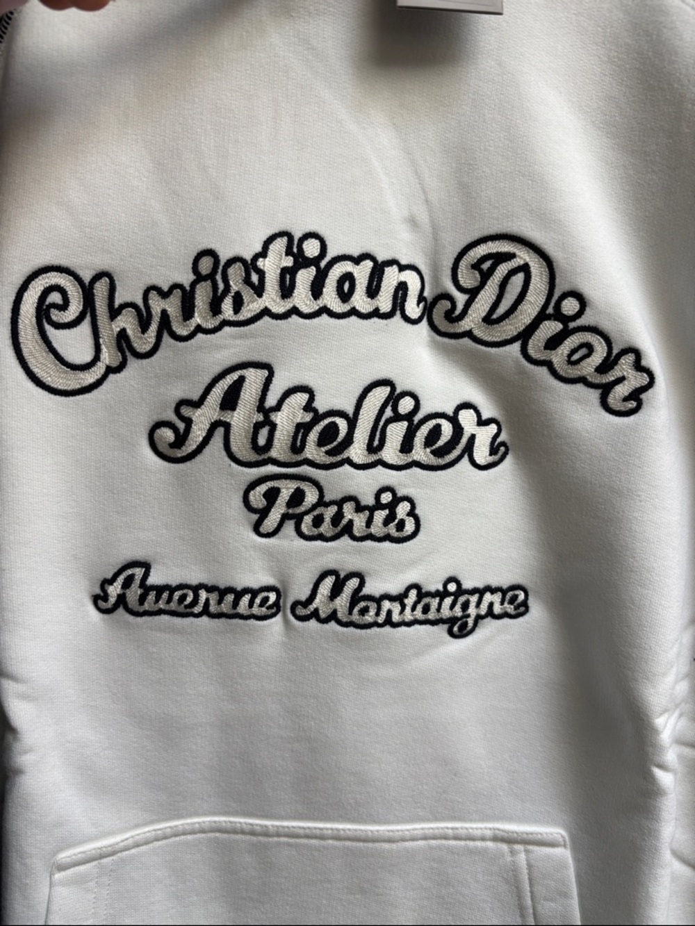 Dior Black & White Christian Dior Atelier Pullover Hoodie orig $1280 - Picture 2 of 6